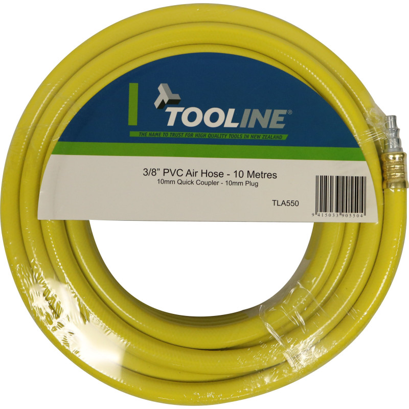 Tooline PVC 10m Air Hose With Fittings Tooline PVC 10m Air Hose With Fittings