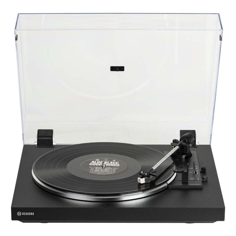 REKKORD Turntable Black AT3600L Cartridge with 33 and 45 RPM REKKORD Turntable Black AT3600L Cartridge with 33 and 45 RPM