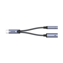 UNITEK 2-in-1 USB-C to 3.5mm Audio Jack & USB-C Charging Connector